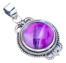 StarGems  Natural Amethyst Handmade 925 Sterling Silver Pendant 1.5" F3983