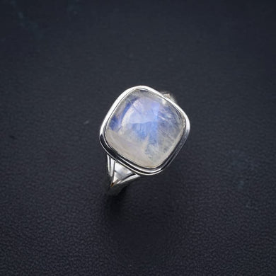 StarGems  Natural Moonstone Handmade 925 Sterling Silver Ring 5 F0731