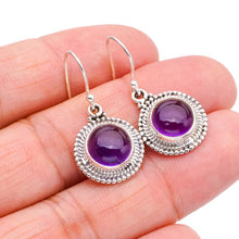 StarGems  Natural Amethyst Handmade 925 Sterling Silver Earrings 1.25" F5616