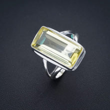 StarGems® Natural Green Amethyst Handmade 925 Sterling Silver Ring 6.75 F0338