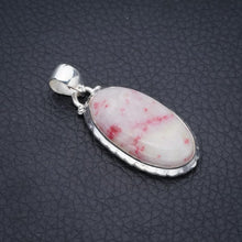 StarGems  Natural Rhodonite Handmade 925 Sterling Silver Pendant 1.5" F3780