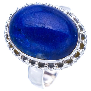 StarGems® Natural Lapis Lazuli Handmade 925 Sterling Silver Ring 7.5 F0047