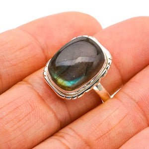 StarGems® Natural Labradorite Handmade 925 Sterling Silver Ring 8.75 F0148