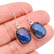 StarGems  Natural Labradorite Handmade 925 Sterling Silver Earrings 1.25" F5771