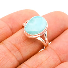 StarGems  Natural Larimar Handmade 925 Sterling Silver Ring 9 F0253