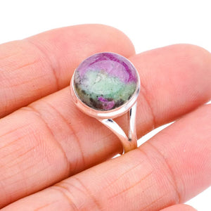 StarGems® Natural Ruby Zoisite Handmade 925 Sterling Silver Ring 9.75 F1304