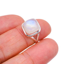 StarGems  Natural Moonstone Handmade 925 Sterling Silver Ring 5 F2555