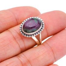 StarGems® Natural Ruby Zoisite Handmade 925 Sterling Silver Ring 8.5 F1334