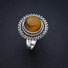 StarGems® Natural Tiger Eye Handmade 925 Sterling Silver Ring 8.5 F1132