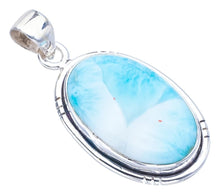 StarGems  Natural Larimar Handmade 925 Sterling Silver Pendant 1.5" F3338