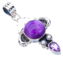 StarGems® Natural Amethyst OxHandmade 925 Sterling Silver Pendant 1.75" F5307