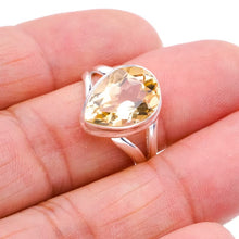 StarGems  Natural Citrine Handmade 925 Sterling Silver Ring 7.25 F0329