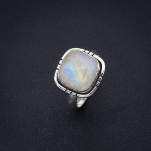 StarGems® Natural Moonstone Handmade 925 Sterling Silver Ring 4.75 F2575