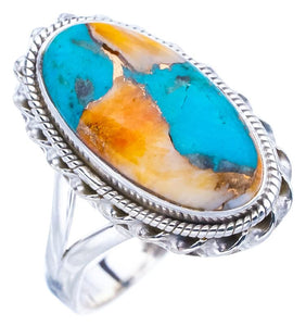 StarGems® Natural Copper Chalcedony Handmade 925 Sterling Silver Ring 8.75 F1151