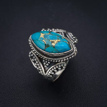 StarGems® Natural Copper Turquoise Handmade 925 Sterling Silver Ring 7.75 F2252