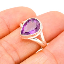 StarGems  Natural Amethyst Handmade 925 Sterling Silver Ring 8 E9258