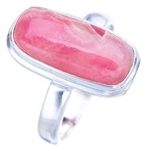 StarGems  Natural Rhodochrosite Handmade 925 Sterling Silver Ring 9 F1860