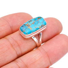 StarGems® Natural Copper Turquoise Handmade 925 Sterling Silver Ring 6.75 F2231