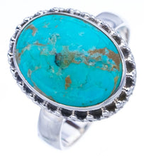 StarGems  Natural Turquoise Handmade 925 Sterling Silver Ring 9 F0411