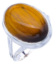 StarGems  Natural Tiger Eye Handmade 925 Sterling Silver Ring 7.75 F1106