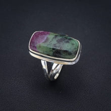 StarGems® Natural Ruby Zoisite Handmade 925 Sterling Silver Ring 7.25 F1629