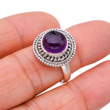 StarGems  Natural Amethyst Handmade 925 Sterling Silver Ring 8.5 F2875