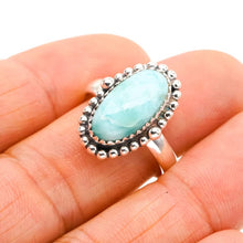 StarGems  Natural Larimar Handmade 925 Sterling Silver Ring 8.75 F0257