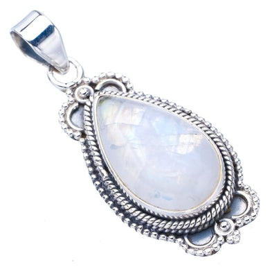 StarGems  Natural Moonstone Handmade 925 Sterling Silver Pendant 1.75