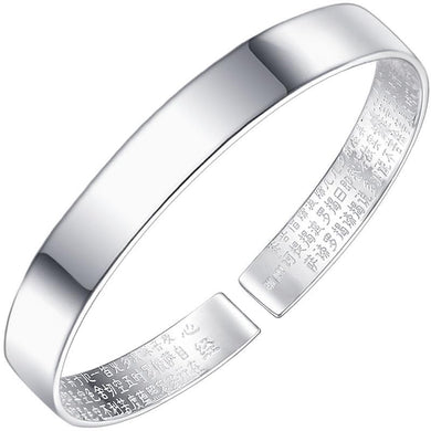 StarGems® Opening Handmade 999 Sterling Silver Bangle Cuff Bracelet For Women Cb0099