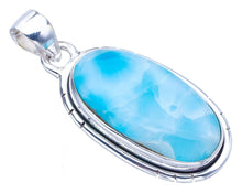 StarGems  Natural Larimar Handmade 925 Sterling Silver Pendant 1.5" F3331