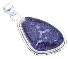 StarGems  Natural Purple Lepidolite Handmade 925 Sterling Silver Pendant 1.75" F4050