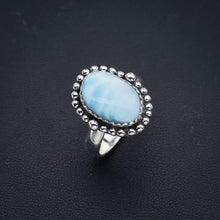 StarGems® Natural Larimar Handmade 925 Sterling Silver Ring 6.25 F0836