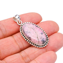 StarGems  Natural Rhodonite Handmade 925 Sterling Silver Pendant 1.75" F3582