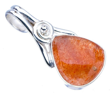 StarGems  Natural Sunstone Handmade 925 Sterling Silver Pendant 1.25