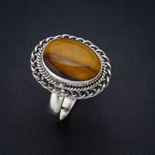 StarGems  Natural Tiger Eye Handmade 925 Sterling Silver Ring 9.75 F1118