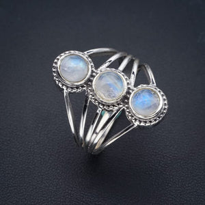 StarGems® Natural Moonstone Handmade 925 Sterling Silver Ring 10.25 F0667