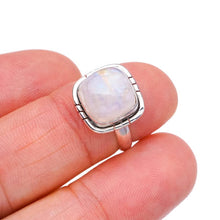 StarGems® Natural Moonstone Handmade 925 Sterling Silver Ring 5 F2529