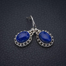 StarGems  Natural Lapis Lazuli Handmade 925 Sterling Silver Earrings 1.25" F5652