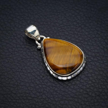 StarGems® Natural Tiger Eye Handmade 925 Sterling Silver Pendant 1.5" F4097