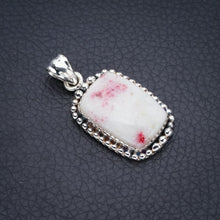 StarGems  Natural Rhodonite Handmade 925 Sterling Silver Pendant 1.5" F3785