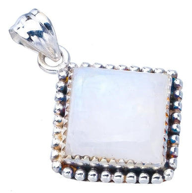 StarGems® Natural Moonstone Handmade 925 Sterling Silver Pendant 1.5