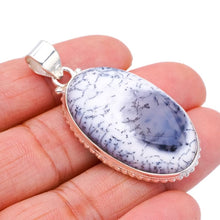 StarGems® Natural Dendritic Opal Handmade 925 Sterling Silver Pendant 2" F3802