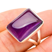 StarGems  Natural Amethyst Handmade 925 Sterling Silver Ring 7.75 E9168