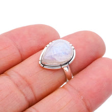 StarGems  Natural Moonstone Handmade 925 Sterling Silver Ring 5.75 F0700