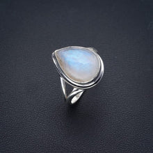 StarGems® Natural Moonstone Handmade 925 Sterling Silver Ring 6 F0666