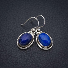 StarGems  Natural Lapis Lazuli Handmade 925 Sterling Silver Earrings 1.25" F5656