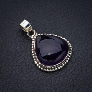 StarGems  Natural Amethyst Handmade 925 Sterling Silver Pendant 1.5" F5341