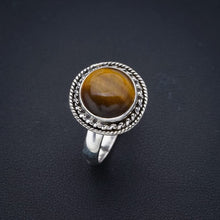 StarGems  Natural Tiger Eye Handmade 925 Sterling Silver Ring 8.5 F1107