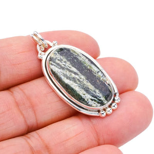 StarGems® Natural Seraphinite Handmade 925 Sterling Silver Pendant 1.5" F4669