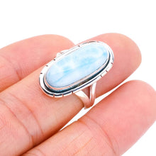 StarGems® Natural Larimar Handmade 925 Sterling Silver Ring 6.25 F1443